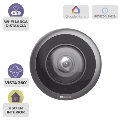 Cámara WiFi Panorámica Fisheye 360° / Resolución 3K+  /