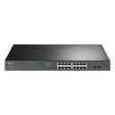 Switch JetStream de 16 puertos 10/100/1000Mbps y PoE af/at,