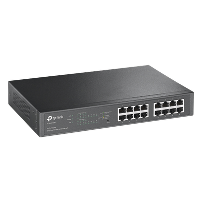 [TL-SG1016PE] Switch Easy Smart PoE+, 16 puertos 10/100/1000Mbps, 8