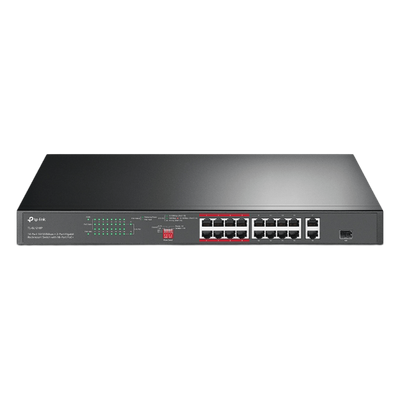 [TL-SL1218P] Switch PoE+ no Administrable 16 puertos 10/100 Mbps + 2