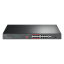 Switch PoE+ no Administrable 16 puertos 10/100 Mbps + 2