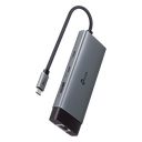 Adaptador HUB 6 en 1, 1 puerto USB-C entrada, 1 puerto HDMI