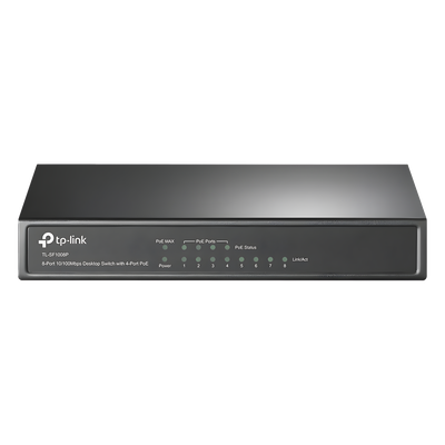 [TL-SF1008P] Switch PoE+ No Administrable / De Escritorio 8 puertos
