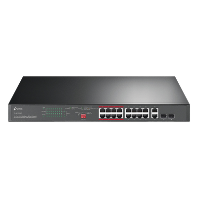 [TL-SL1218MP] Switch PoE+ No Administrable de 16 puertos 10/100 Mbps / 2