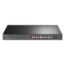 Switch PoE+ No Administrable de 16 puertos 10/100 Mbps / 2