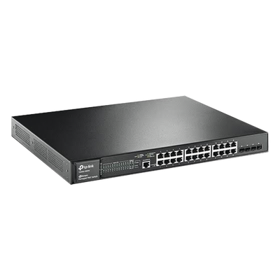 [T2600G-28MPS] Switch PoE+ administrable Capa 2 / 24 puertos Gigabit / 4