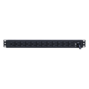 PDU Básico Rack / 12 Tomas NEMA 5-15R Traseras / 15 Amp /