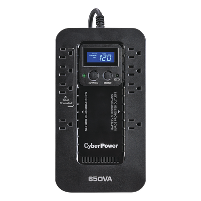 [EC650LCD] UPS / 650 VA / 390 W / Standby ECO / 120 Vca / 8 NEMA 5-15R