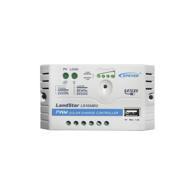 Controlador Solar PWM 10A 12/24V con Puerto USB