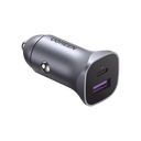 Cargador auto 30W USB-C y USB-A carga rápida 12V 24V