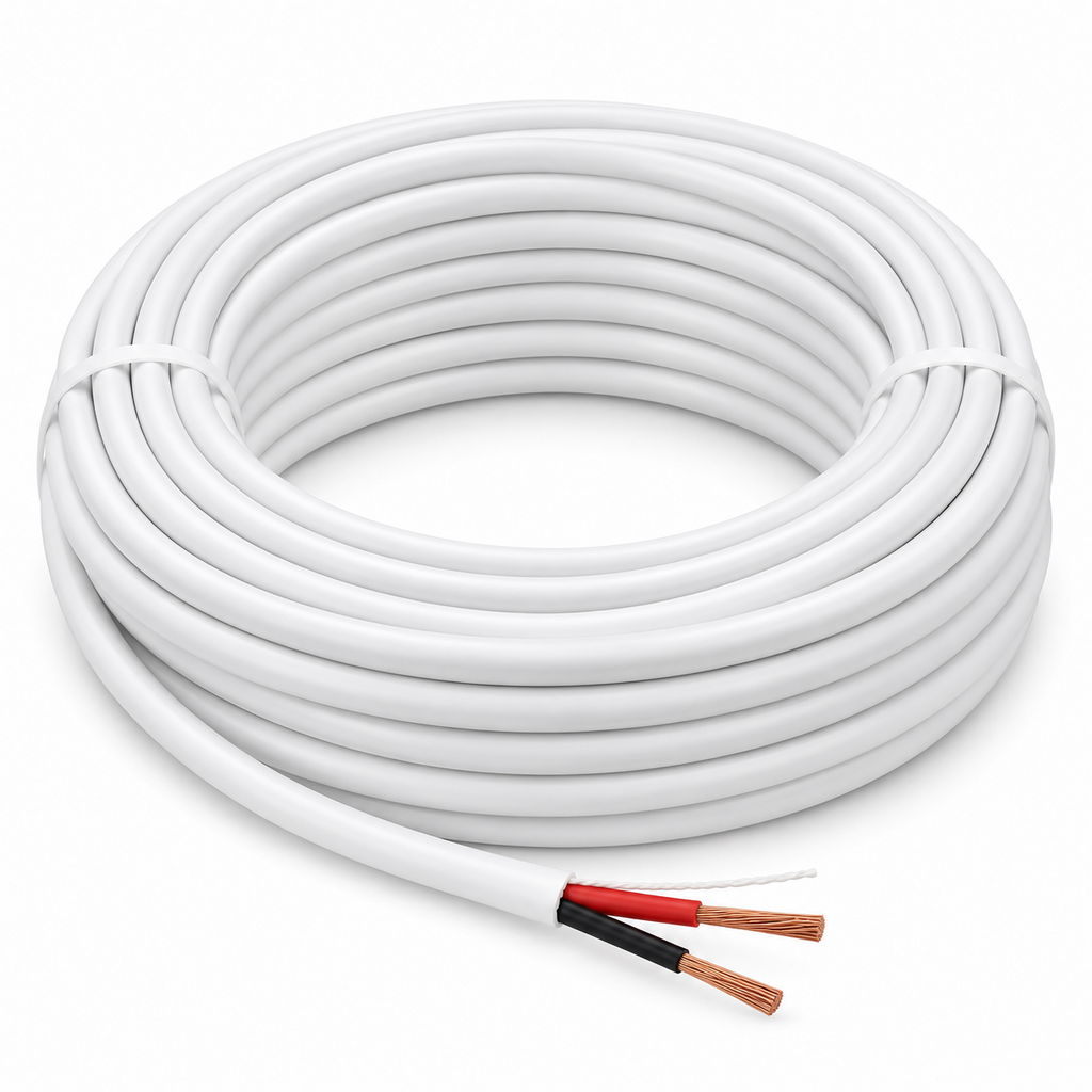 Bobina de cable para audio y control de 2 conductores calibre 12